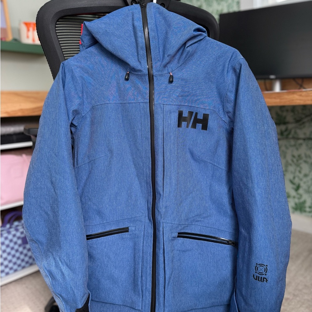 Women’s Helly Hansen Powderqueen Blue Hooded Jacket